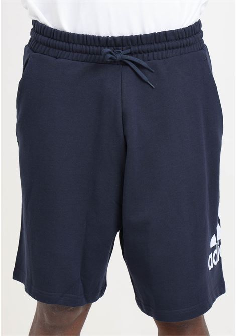 Shorts sportivo blu da uomo in French Terry Essentials con logo ADIDAS PERFORMANCE | IC9402.
